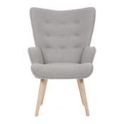 Fotel uszany Bouclé GREY2, szary
