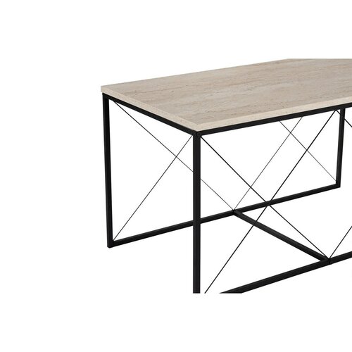 Zestaw stolików konferencyjnych Defne Black and Travertine, 3 szt.