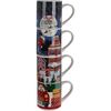 Christmas 4 db-os bögrés készlet, 265 ml, porcelán