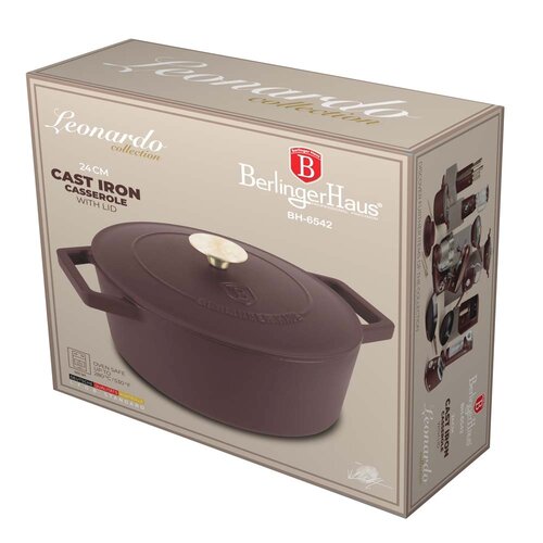 BerlingerHaus Tigaie din fontă cu capac Leonardo 24 cm