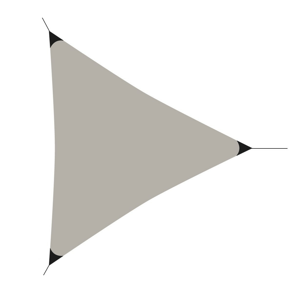 Árnyékolólap UV szűrővel 50+, szürke, 3,6 x 3,6 x3,6 x 3,6 m