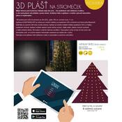 Borostyán 3D LED-es mobillal vezérelhető köpeny, 180 LED