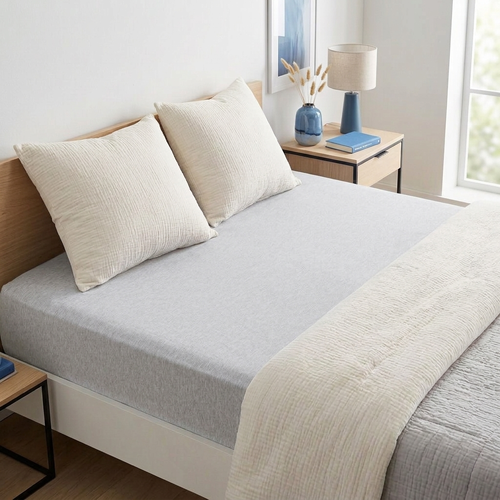 4Home DELUXE jersey lepedő szürke, 180 x 200 cm