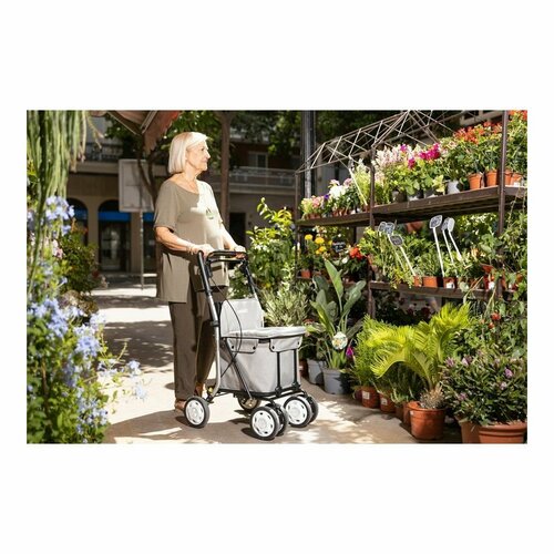 Carlett Senior Comfort nakupovalna torba nakolesih 29 l, temno siva