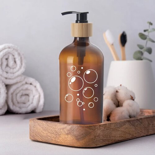 Orion Скляний дозатор для мила, коричневий, 0,5 л