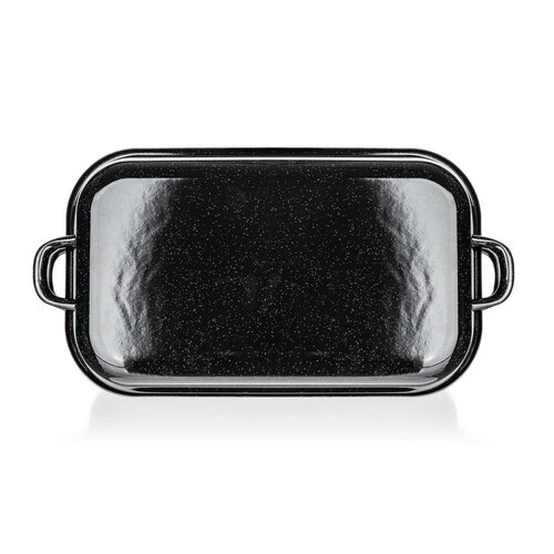 Banquet 2-teilige quadratische Emaille-Bräter CULINARIA Black, 35 cm