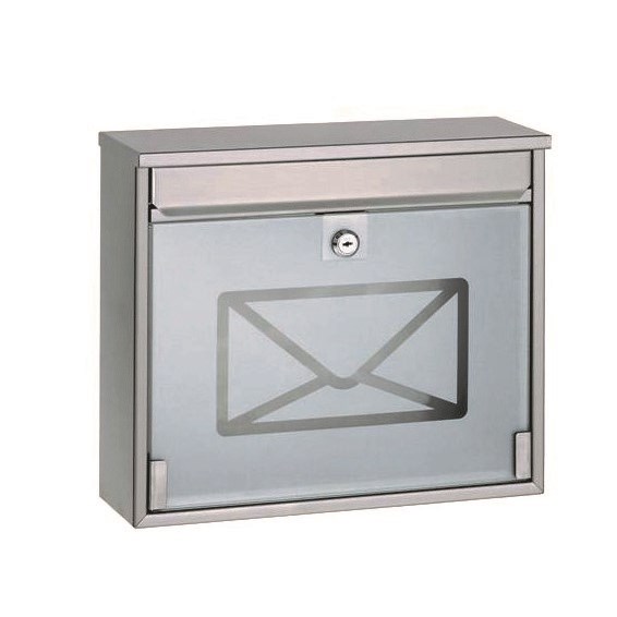 Richter Poštová oceľová schránka s tvrdeným sklom, 36 cm
