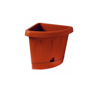 Bama Eckiger Blumentopf mit Untersetzer Victoria Terrakotta, 40 x 54 x 45 cm