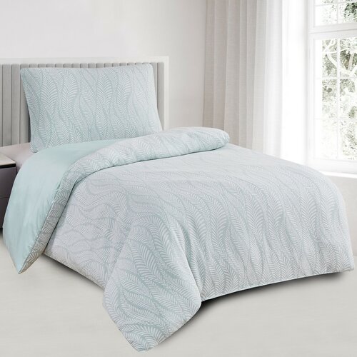 Jacquard-Bettwäsche Hawai grün, 140 x 200 cm, 70 x 90 cm