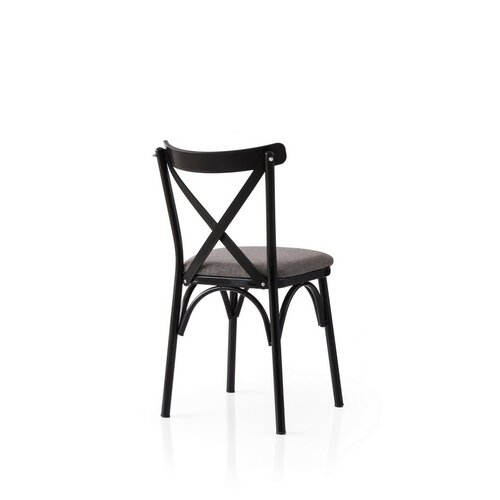 Set de scaune de sufragerie Ekol Grey and Black, 2buc.