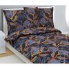 Bellatex Бавовняна постільна білизна Квітка темно-синя, 140 x 200 см, 70 x 90 см