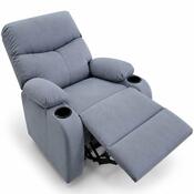 Relaxační polohovatelné křeslo LOUNGE, šedá