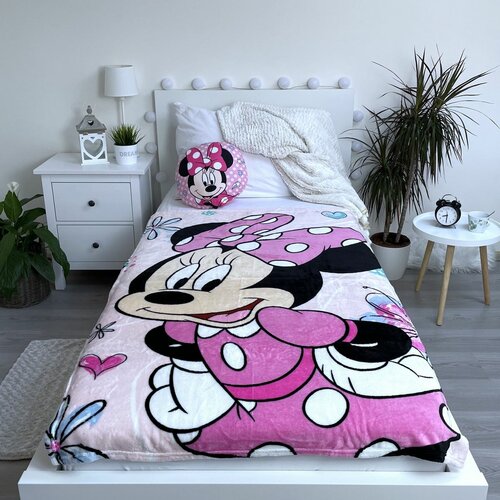 Jerry Fabrics Kinderdecke Minnie Flowers 02, 100 x 150 cm