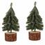 Božična dekoracija Drevo na hlodu, 19 cm, SET 2kosov