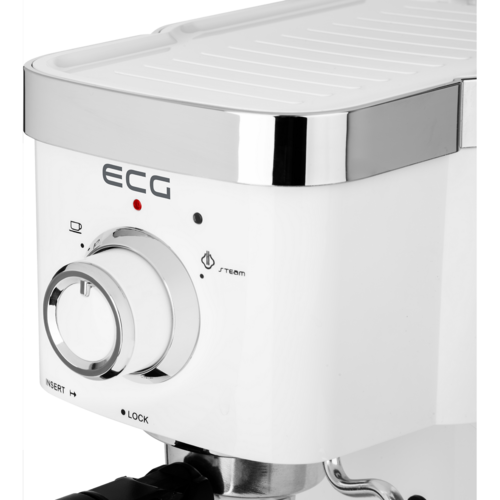 Espressor manual ECG ESP 20301 White, 1,25l, alb