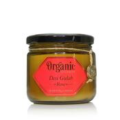 Świeca organiczna Desi Gulab - Rose 200 g w bursztynowym szkle