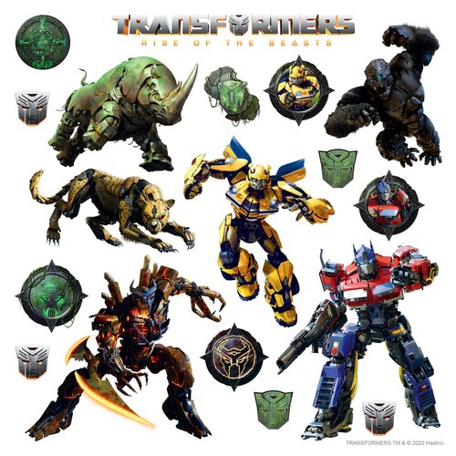 Selbstklebende Transformers-Dekoration, 30 x 30 cm