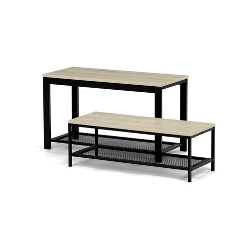 Set de 2 rafturi pentru pantofi, stejar Sonoma