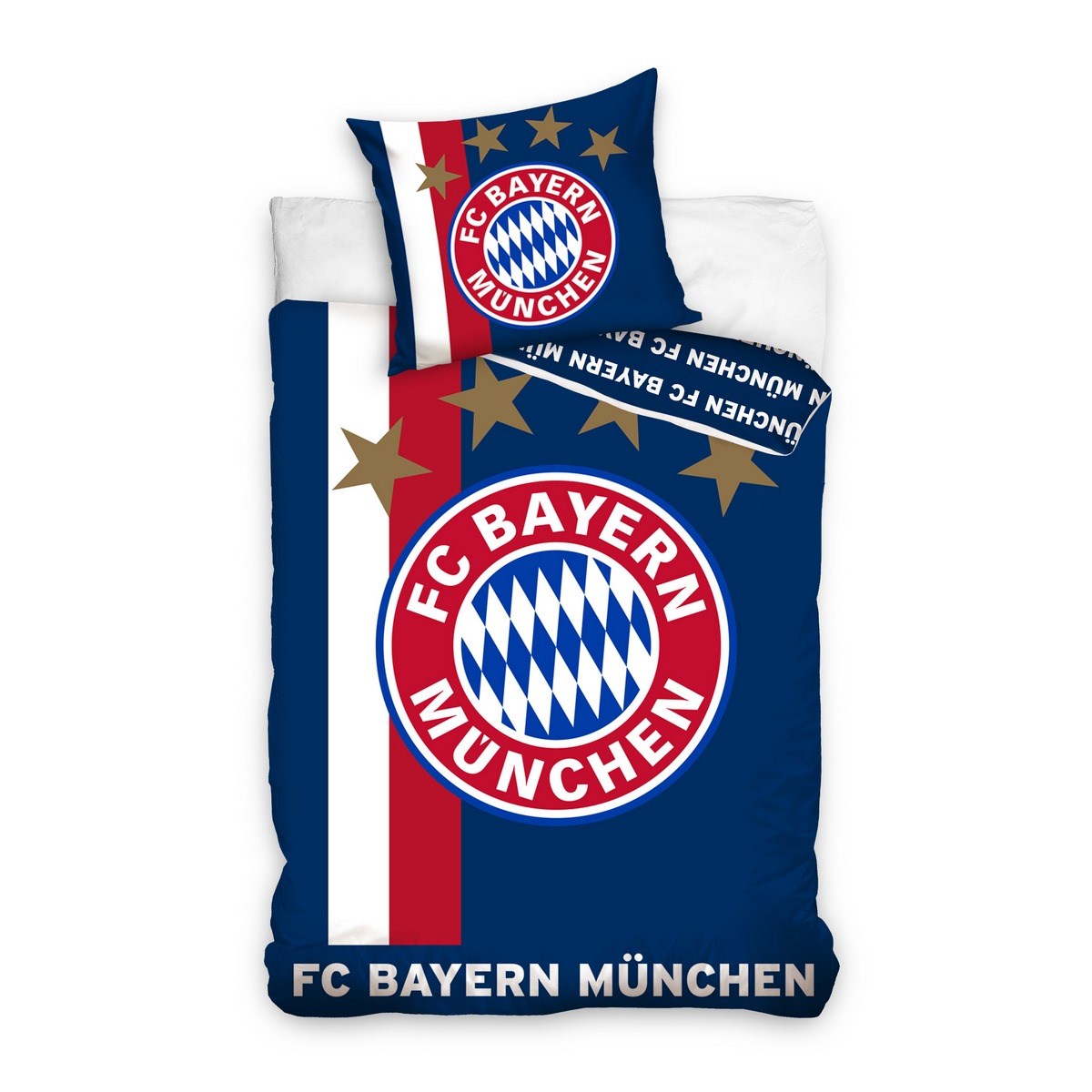 TipTrade Futbalové obliečky BMFC 01 Bayern, 160 x 200 cm, 70 x 80 cm