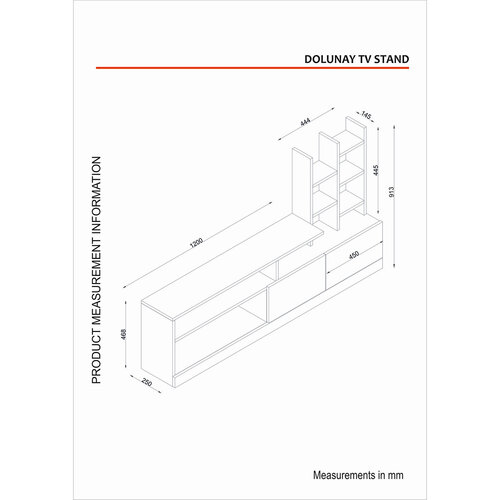 Stolik TV Dolunay White