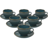 Set mit 6 Keramiktassen mit Untertassen Linea 210