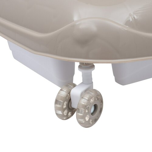 Baby Mix Detské chodítko s volantom a silikónovými kolieskami béžová, 50 x 44 x 50 cm