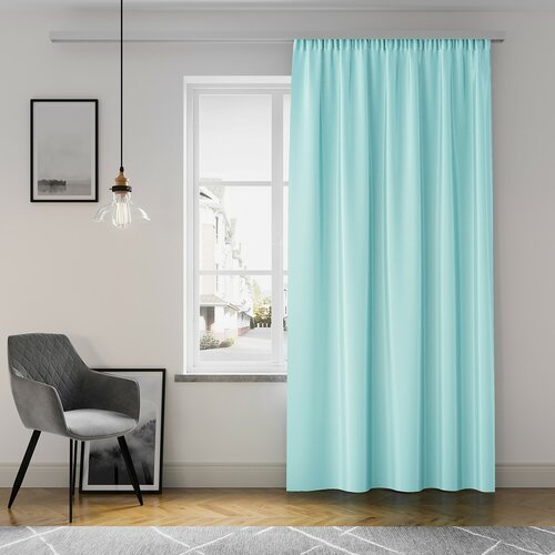 AmeliaHome Oxford Pleat függöny, azúr, 140 x 250 cm