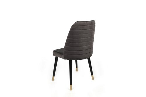 Zestaw krzeseł do jadalni Hugo Anthracite and Black, 4 szt.