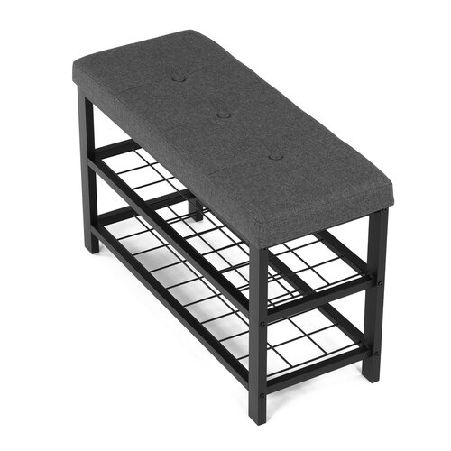 Raft pentru pantofi cu 2 rafturi, gri