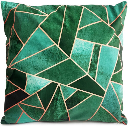 Poszewka na poduszkę Diamant zielony, 40 x 40 cm