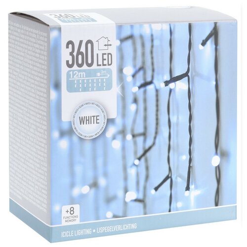 Weihnachtslichterkette Icicle Weiß, 360 LEDs