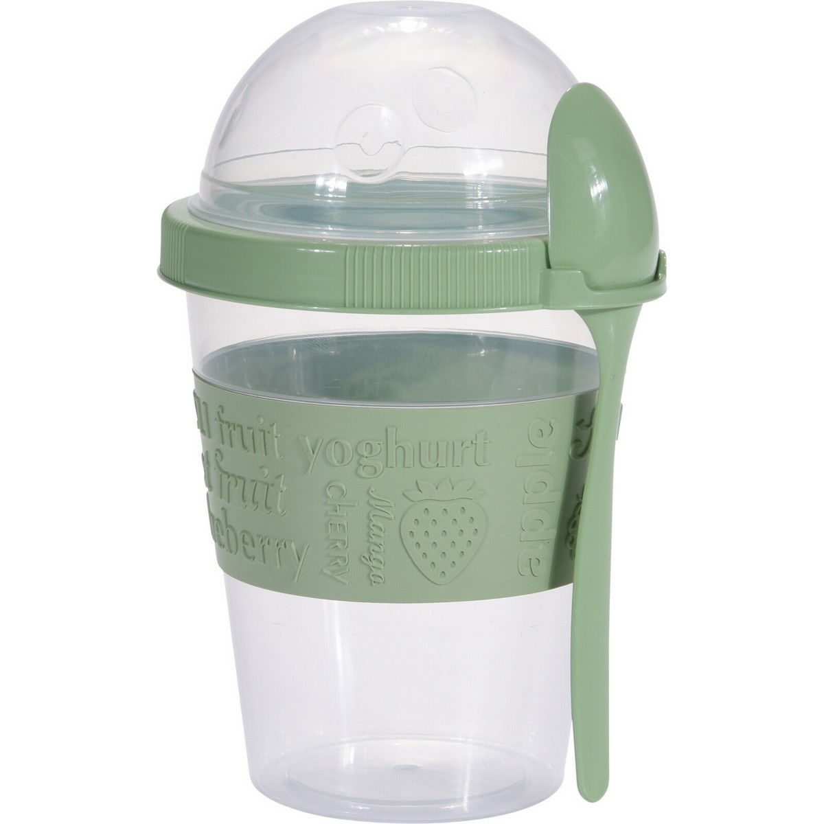 EH Joghurtos pohár kanállal, 600 ml, műanyagszínes termék 2. képe