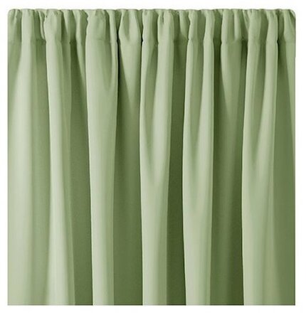 AmeliaHome Blackout Oxford Pleat függöny, pisztáciaszín, 140 x 245 cm