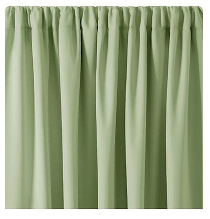 Restilo Záves Blackout Oxford Pleat pistáciová, 140 x 245 cm