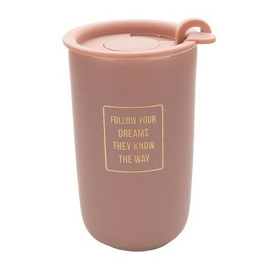 Florina Kubek z podwójnymi ściankami i pokrywką AUTUMN 330 ml, taupe