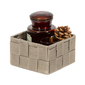 Compactor Úložný organizér do zásuvky S TEX, 12 x 12 x 7 cm, taupe