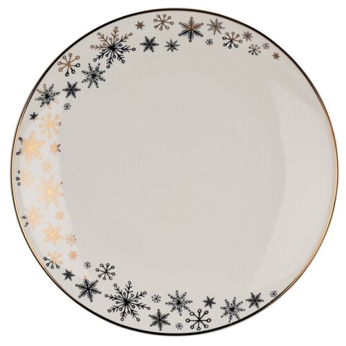 EH Snowflakes porcelán lapos tányér, 27 cm