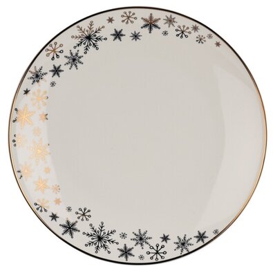 EH Porcelánový plytký tanier Snowflakes, 27 cm