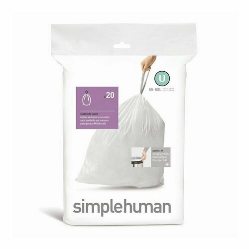 Simplehuman Worki na śmieci U 55-80 l, 20 szt.