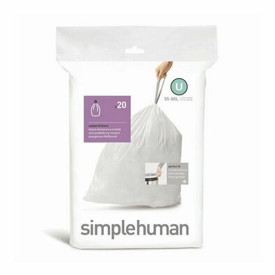 Simplehuman vrečke za smeti U 55-80 l, 20 kosov
