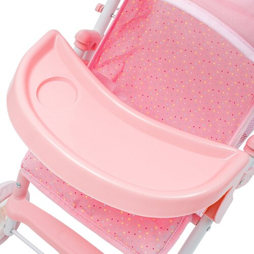 Baby Mix Sportovni kočárek pro panenky Lana růžová, 58,5 x 33 x 61,5 cm