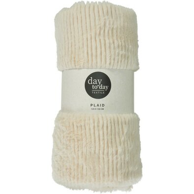 Črtasta odeja, krem, 150 x 120 cm