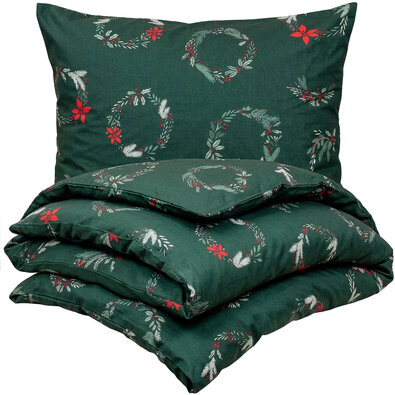 4Home Božično bombažno posteljnino Poinsettia, 140x 220 cm, 70 x 90 cm