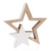Vánoční dekorace Wooden Star, 16,8 x 15,6 x 2,4 cm