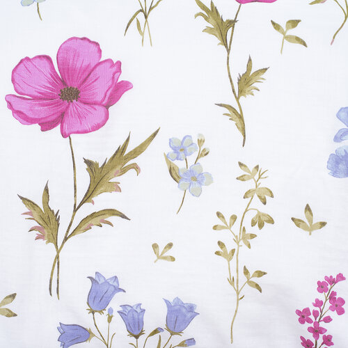 4Home Mušelínové povlečení Wildflower Harmony,  140 x 200 cm, 70 x 90 cm