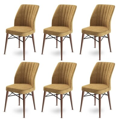 Esszimmerstuhl-Set Flex in Cappuccino and Brown, 6 Stück