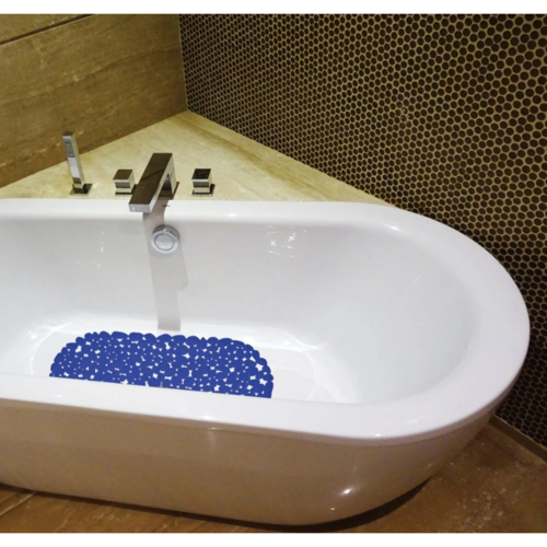 Spirella Suport antiderapant pentru cadă GALETS, albastru închis, 99 x 39 cm