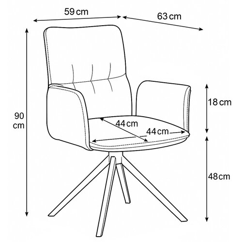 Set de scaune de sufragerie DCH-D1328 SIL2, 2 buc.