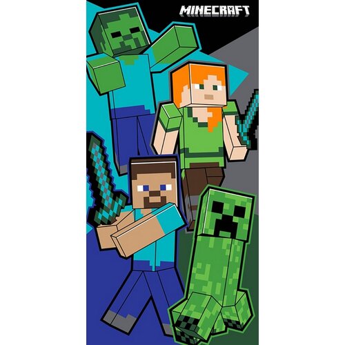 Дитячий рушник Minecraft Віртуальний бій, 70 x 140 см
