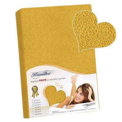 Bellatex Фроте простирадло гірчичне, 120 x 200 см